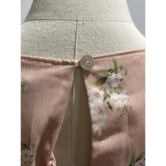 Show Me Your MuMu Floral Blush Meadow Emily Maxi Dress Gown Wedding Sm New USA - Picture 8 of 14